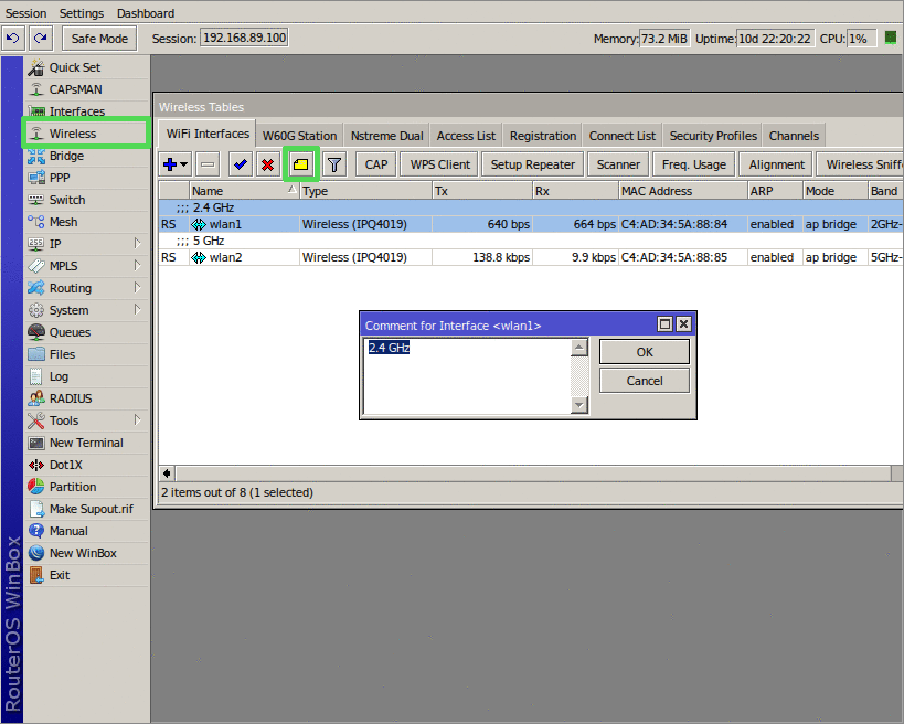 Как включить wps на роутере mikrotik